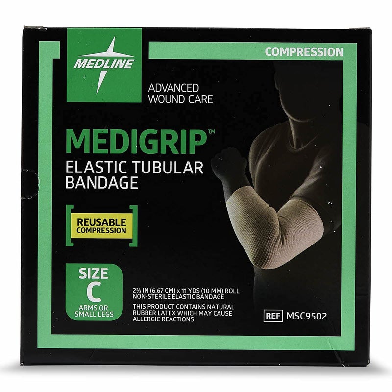 Medline Medigrip Elastic Tubular Bandages, Size C, For Large Arms Or Legs - Image 1
